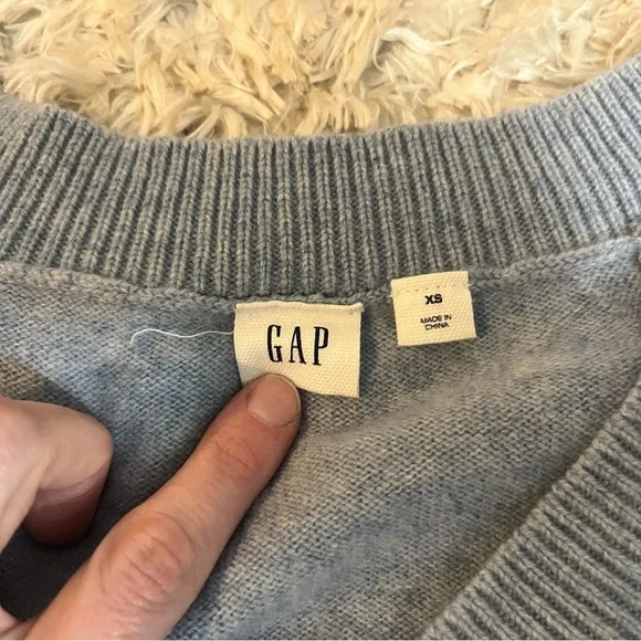 GAP Merino Cashmere Blend Sweater Blue XS - Picture 2 of 5